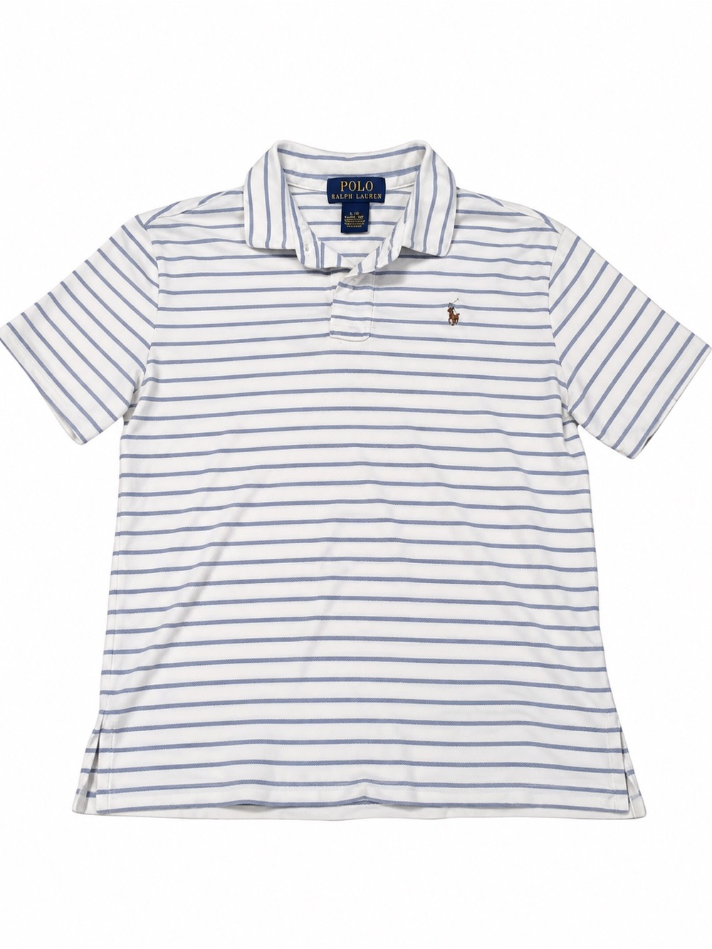 Polo by Ralph Lauren White with Light Blue Stripe Polo
